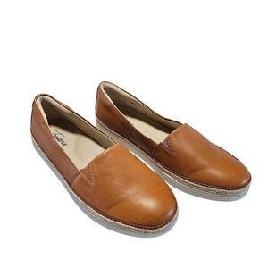 Trotters Accent Espadrille Slip On Size 10W Tan (Luggage Leather)